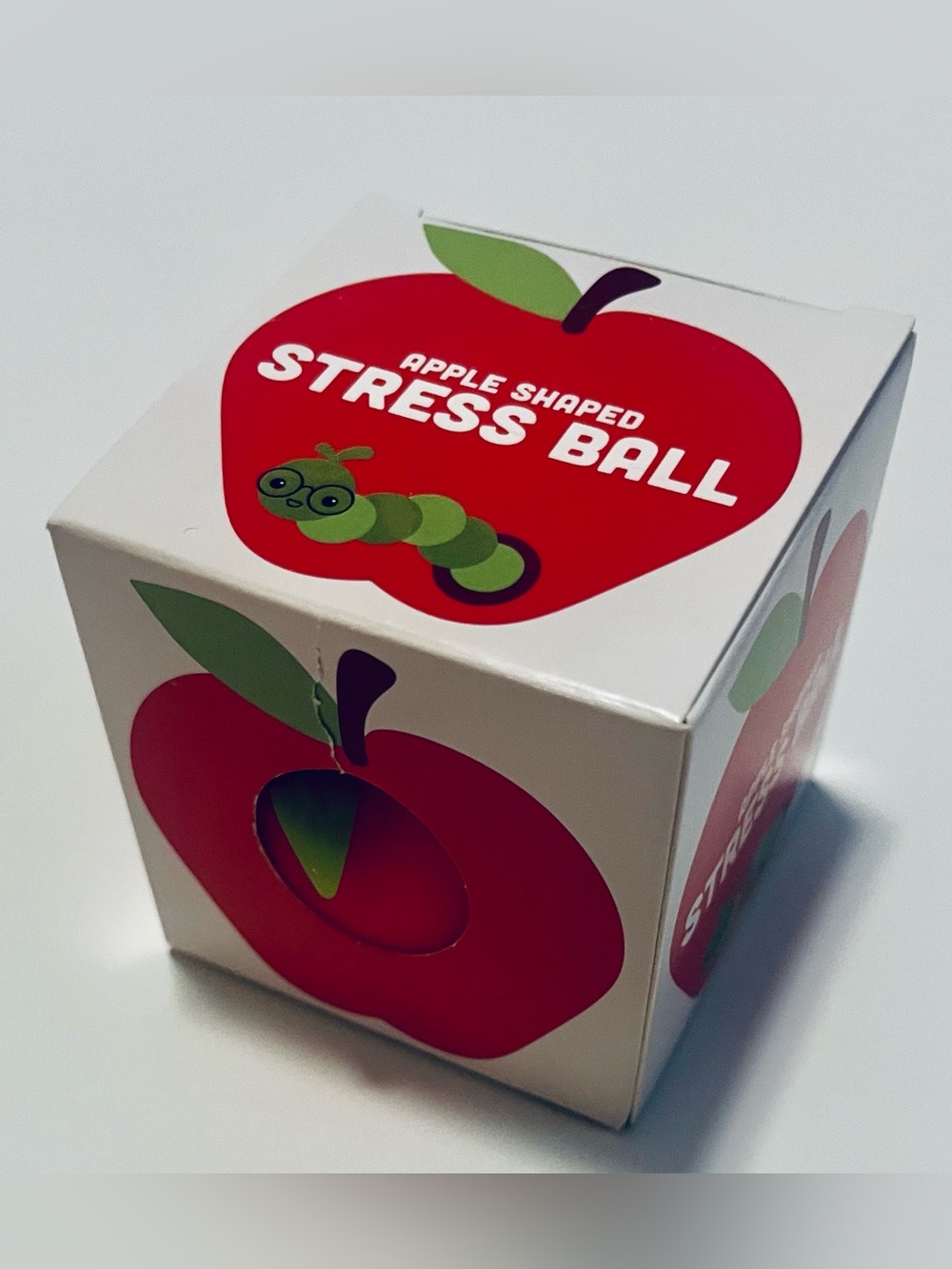 Apple Shaped Stress Ball - Red/Green